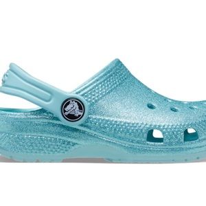 Crocs Toddler CLASSIC GLITTER CLOG in Pure Water